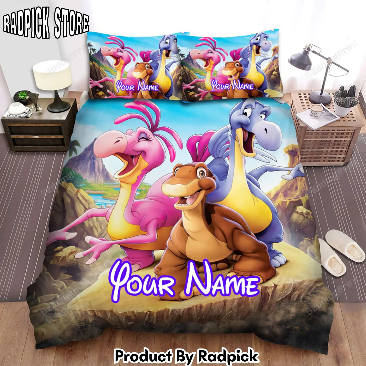 Radpick the land before time movie wisdom of friends bed sheets duvet cover personalized name bedding sets rp3271150